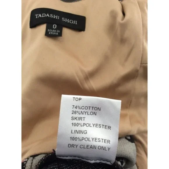 TADASHI SHOJI Black Floral Multicolor Lace Illusion Sheath Dress Sz 0 EUC! $408 - Picture 2 of 7